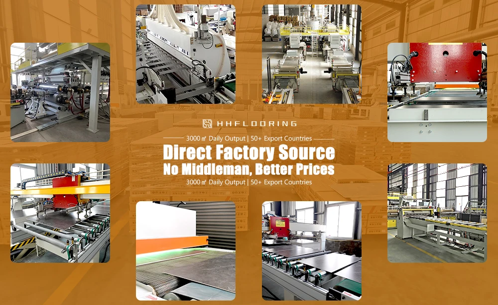 our factory of parquet luxury vinyl flooring